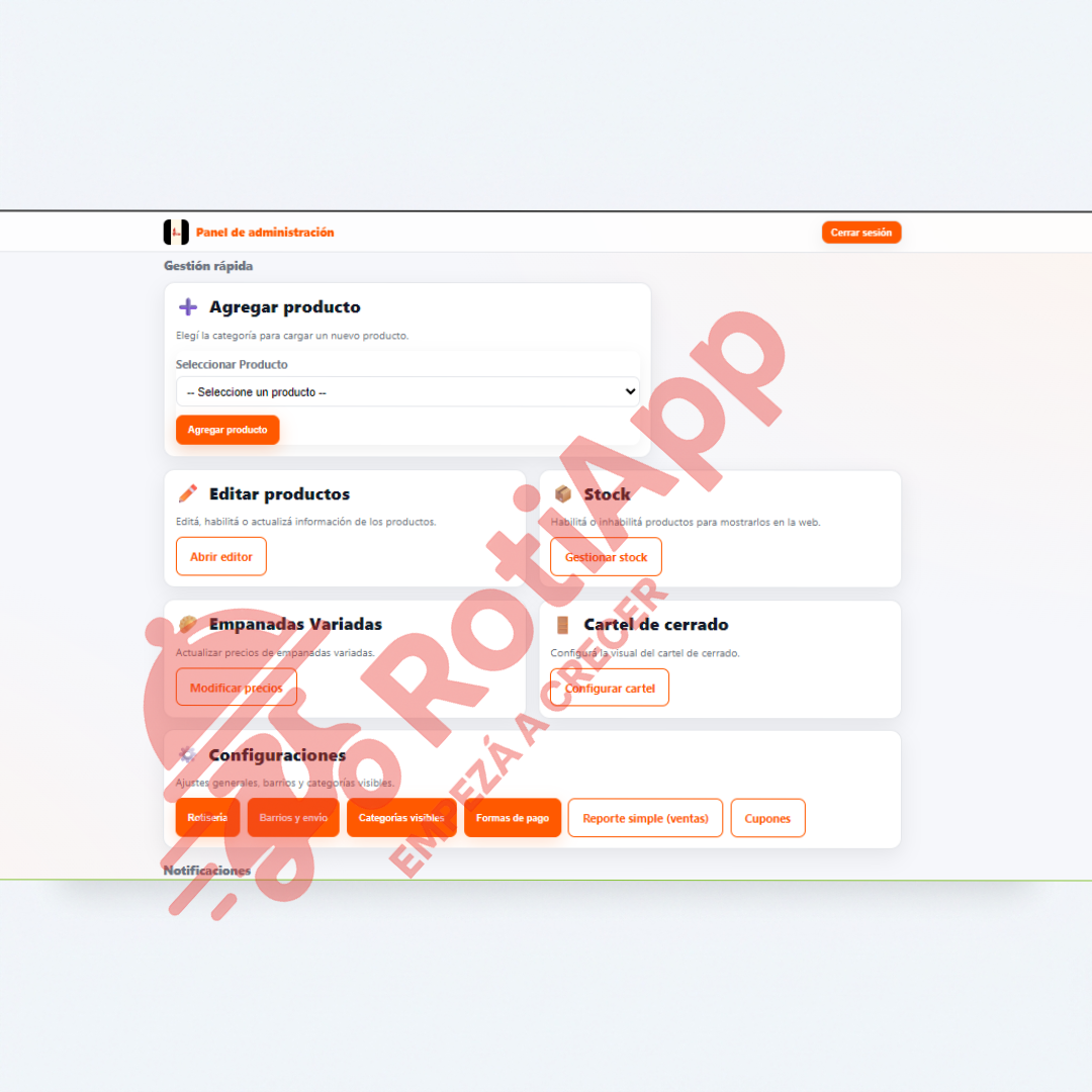 Panel de Administración